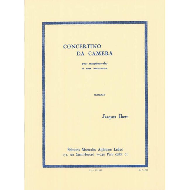 Ibert, Jacques - Concertino Da Camera