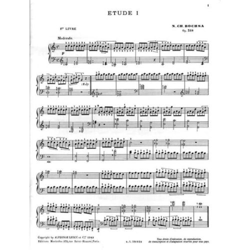 Bochsa, Robert Nicholas Charles - 40 Etudes Faciles Op. 318 Vol.1