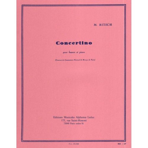 Bitsch, Marcel - Concertino