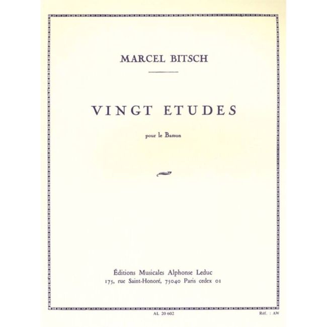 Bitsch, Marcel - Twenty studies