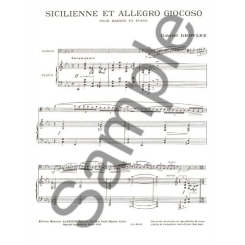 Grovlez, Gabriel - Sicilienne et Allegro Giocoso
