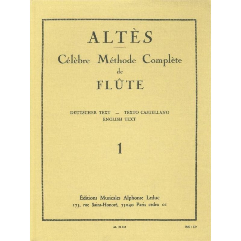 Altes, Joseph-Henry - Methode Complete Vol.1 Flute (Caratge)
