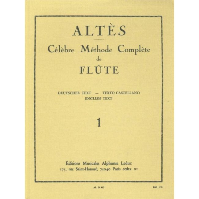 Altes, Joseph-Henry - Methode Complete Vol.1 Flute (Caratge)