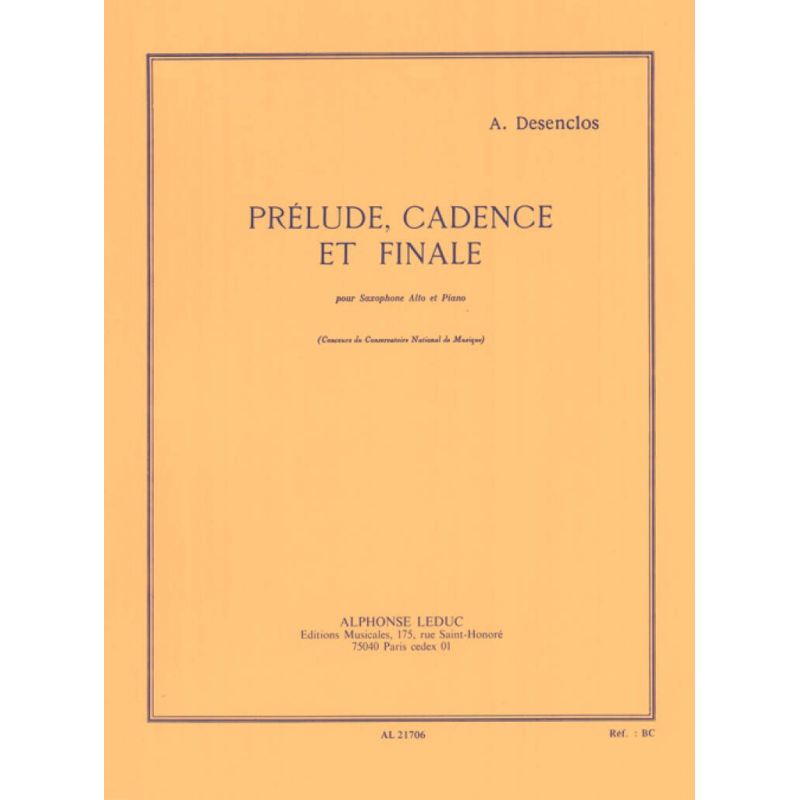 Desenclos, Alfred - Prelude Cadence Et Finale