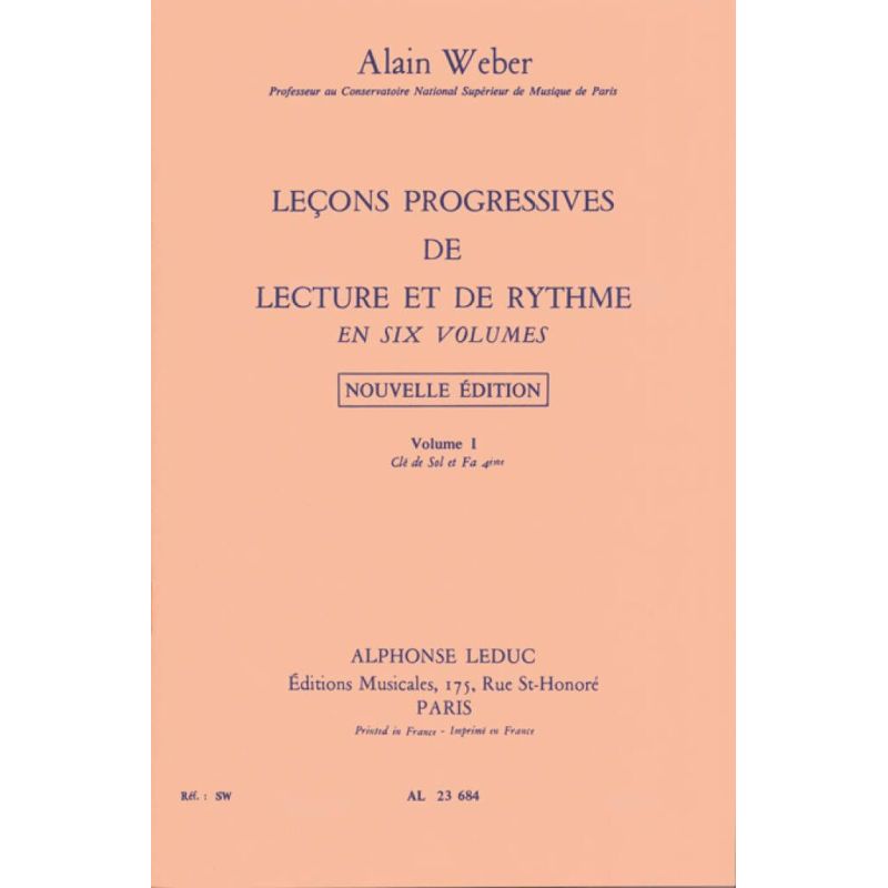 Weber, Alain - Leçons Progressives de Lecture et Rythme