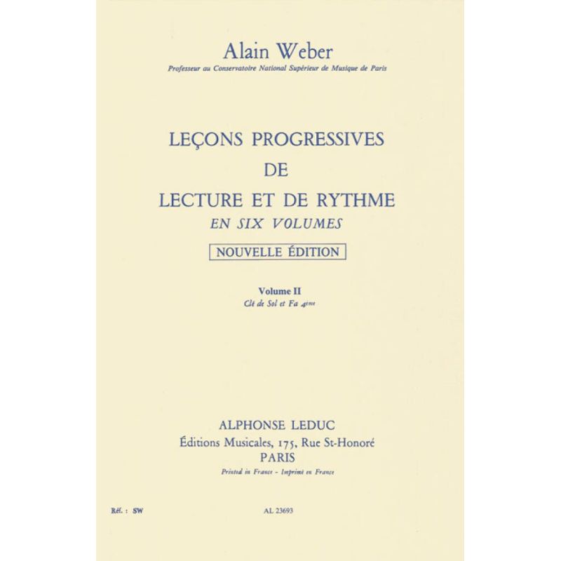 Weber, Alain - Leçons Progressives de Lecture et Rythme