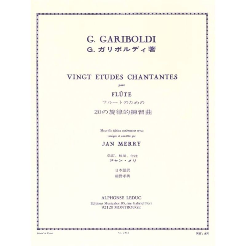 Gariboldi, Giuseppe - 20 Etudes Chantantes Opus 88