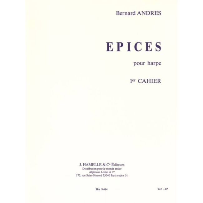 Andrès, Bernard - Epices - 1er Cahier