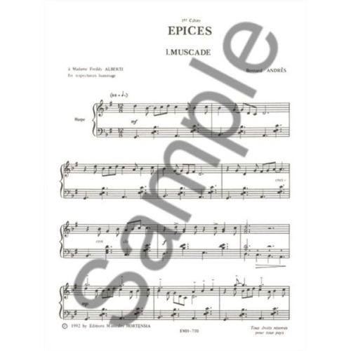 Andrès, Bernard - Epices - 1er Cahier