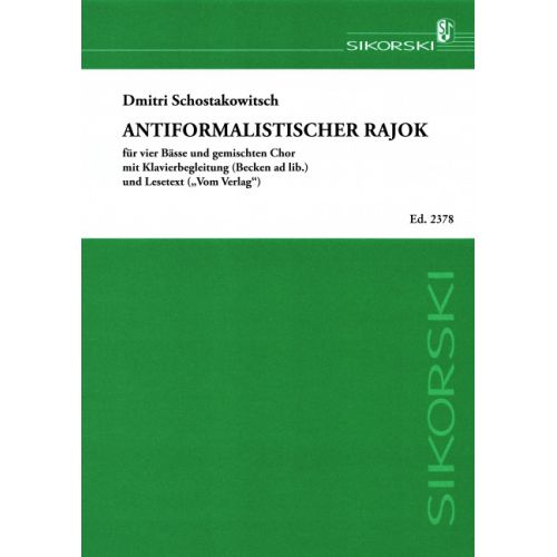 Shostakovich, Dmitri - Anti-Formalist Rajok