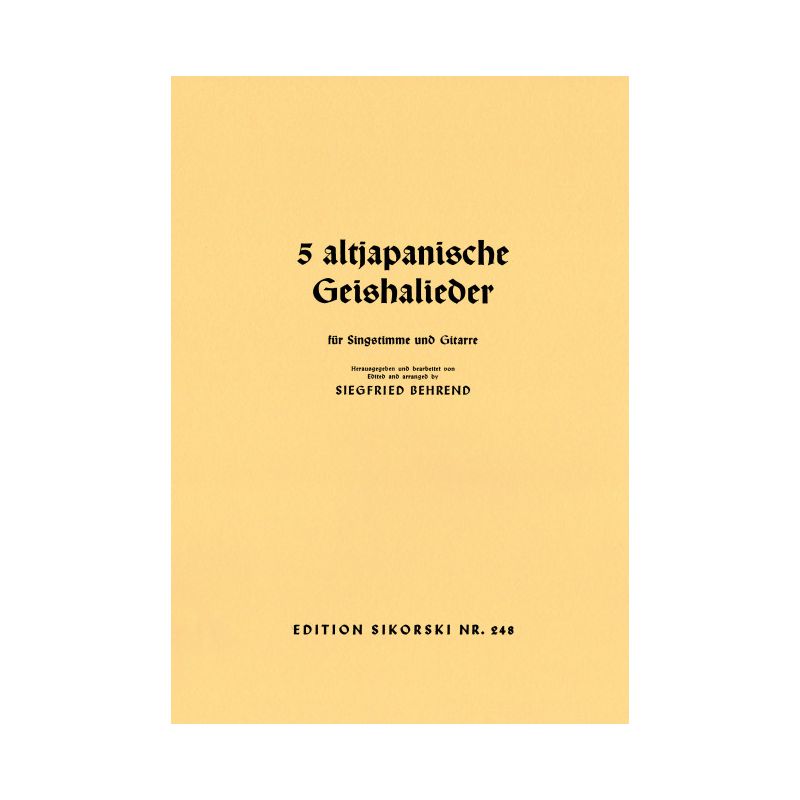 5 altjapanische Geishalieder