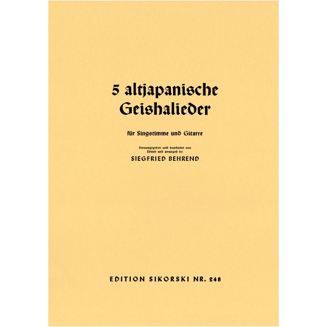 5 altjapanische Geishalieder
