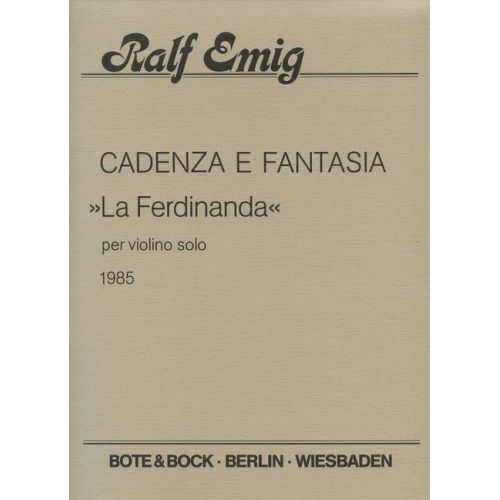 Emig, Ralf - Cadenza and...