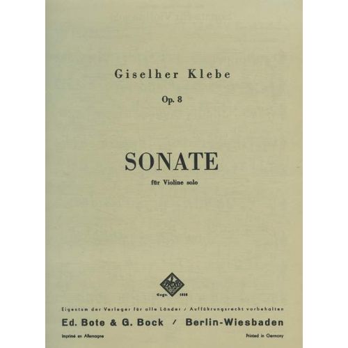 Klebe, Giselher - Sonata...