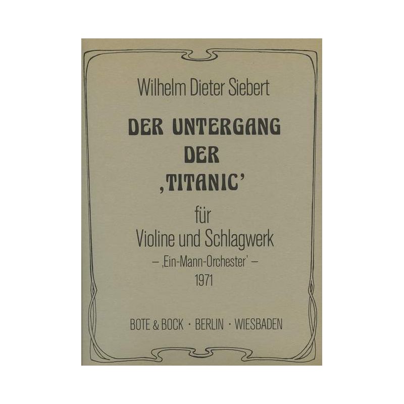 Siebert, Wilhelm Dieter - The breakup of Titanic