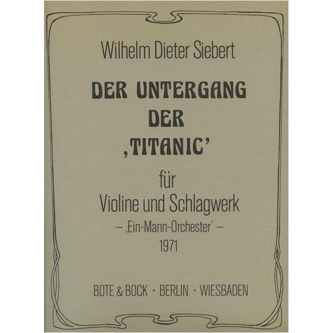 Siebert, Wilhelm Dieter - The breakup of Titanic