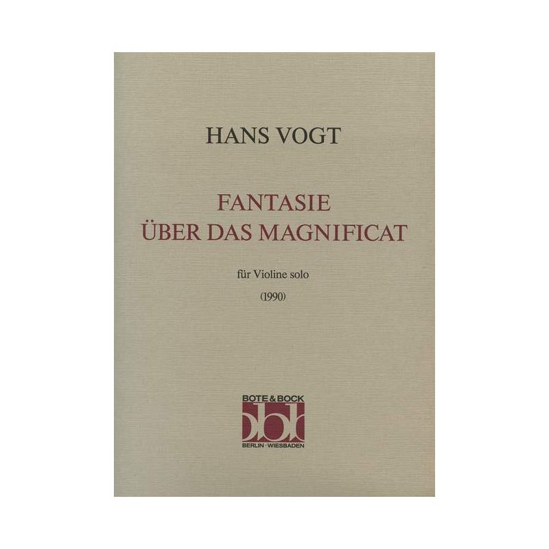 Vogt, Hans - Fantasie über das Magnificat