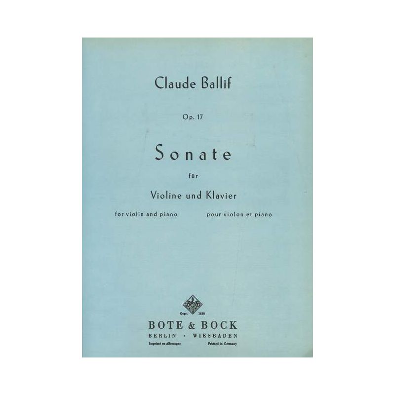 Ballif, Claude - Sonata op. 17