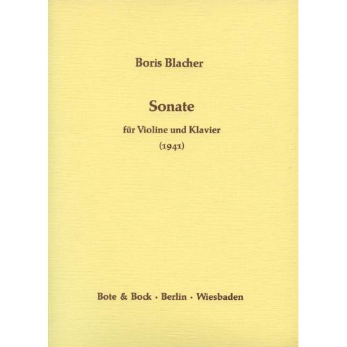 Blacher, Boris - Sonata
