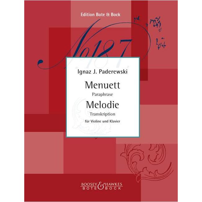 Paderevsky, Ignace Jan - Menuet and Melody op. 14/1, op.16/2