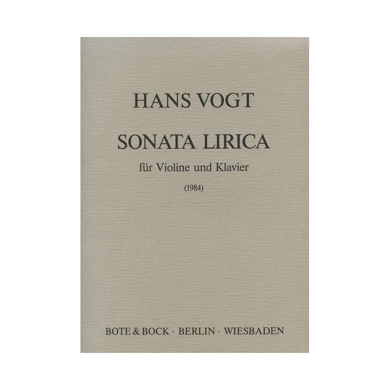 Vogt, Hans - Sonata lirica