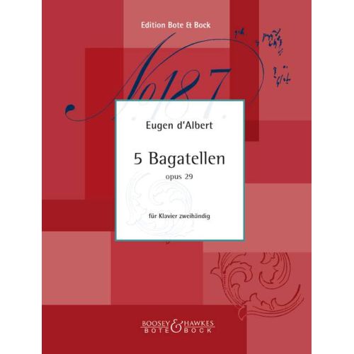 d'Albert, Eugen - Five Bagatelles op. 29