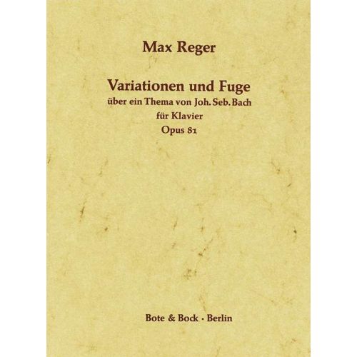 Reger, Max - Variation and...