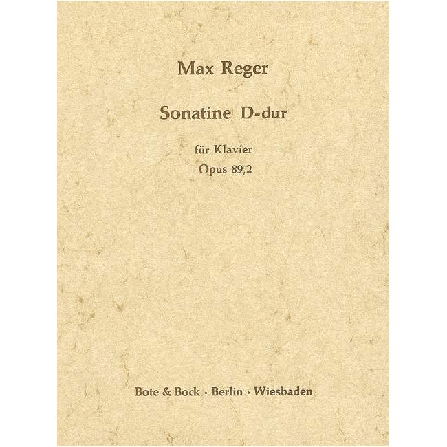 Reger, Max - Sonatina No. 2 D Major op. 89