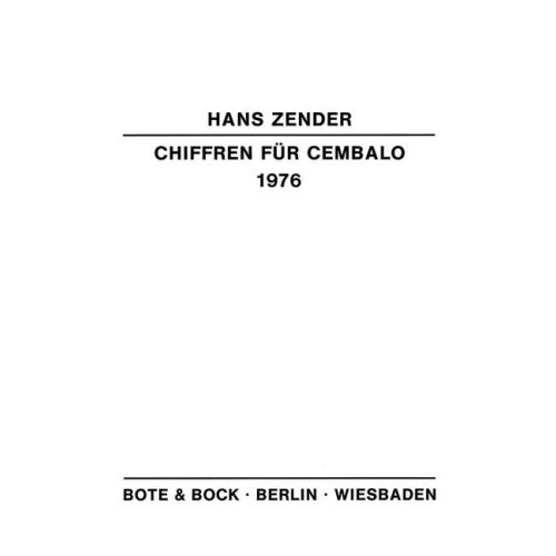 Zender, Hans - Chiffren