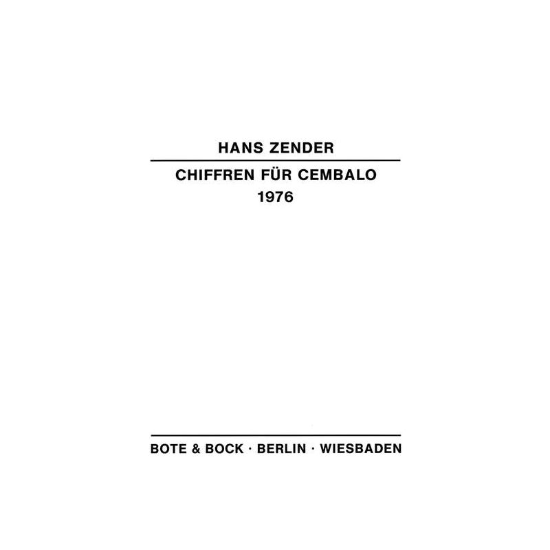 Zender, Hans - Chiffren