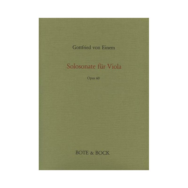 Einem, Gottfried von - Sonata op. 60