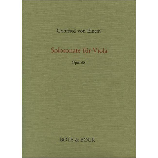 Einem, Gottfried von - Sonata op. 60