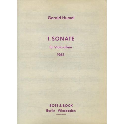 Humel, Gerald - Sonata No. 1