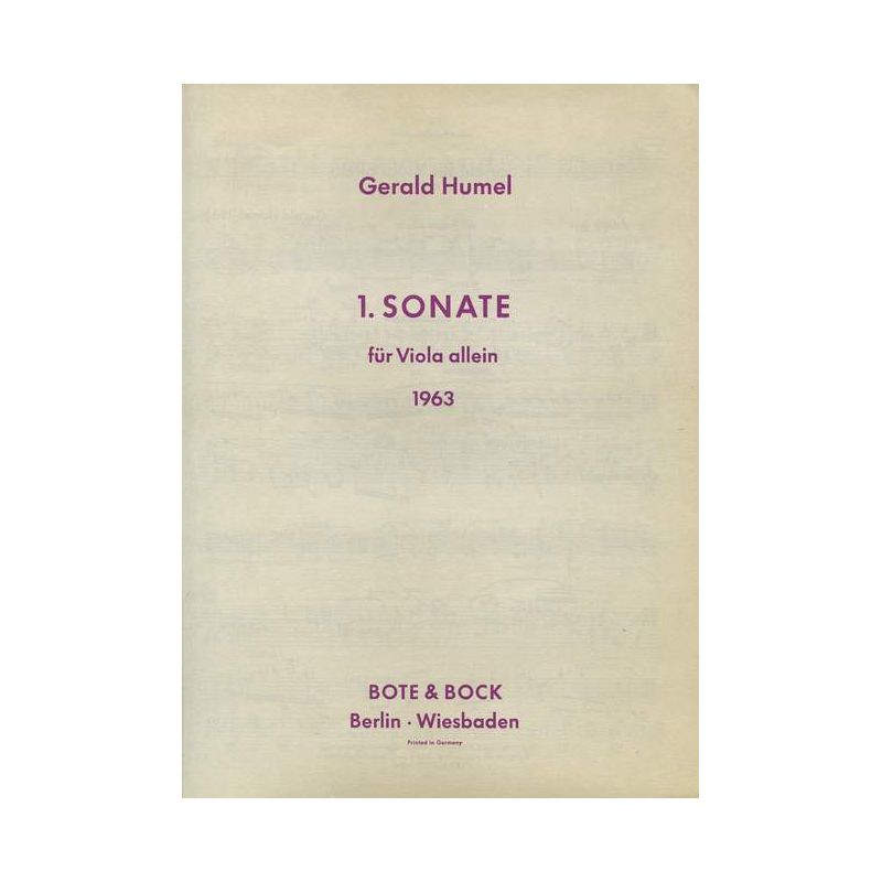 Humel, Gerald - Sonata No. 1