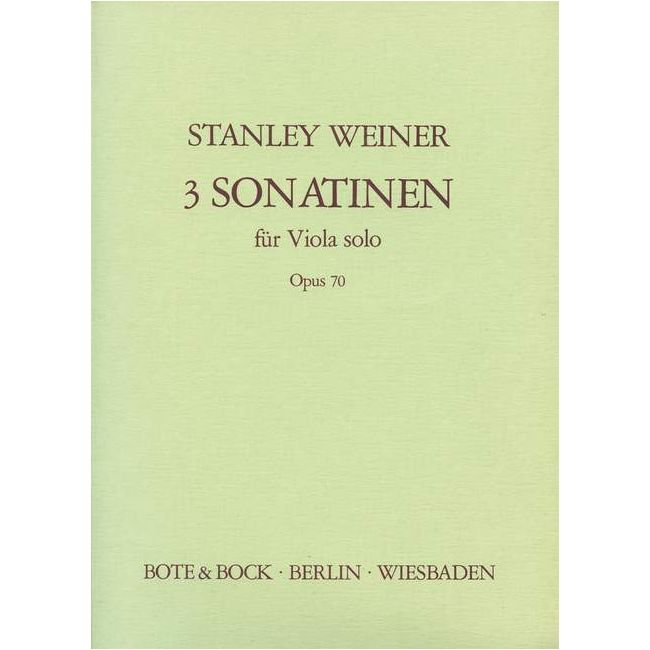 Weiner, Stanley - Three Sonatinas op. 70