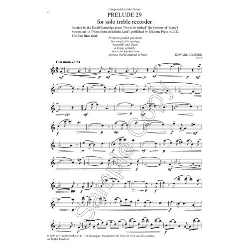 Two Scottish Pieces for Solo Recorder - John McGuire, John Purser