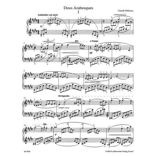 Debussy, Claude - Deux Arabesques (Urtext).