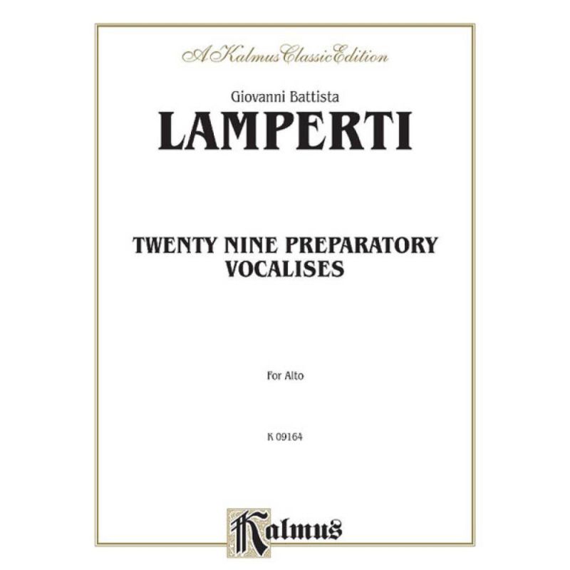 Lamperti, G.B. - Twenty-nine Preparatory Vocalises