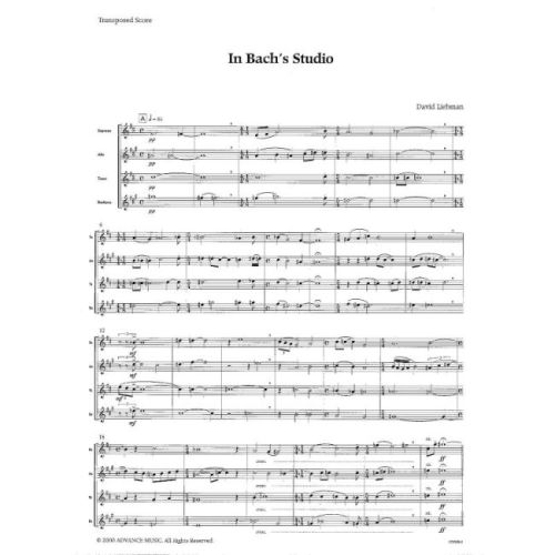 Liebman, David - In Bach's Studio
