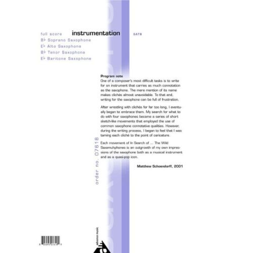 Schoendorff, Matthew - In Search of... The Wild Saxamuhphones