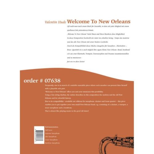 Hude, Valentin - Welcome To New Orleans