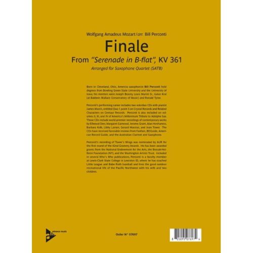 Mozart, Wolfgang Amadeus - Finale KV 361