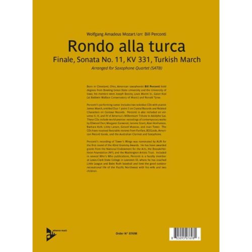 Mozart, Wolfgang Amadeus - Rondo alla turca KV 331