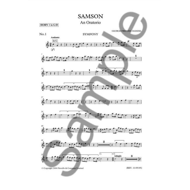 Händel, Georg Friedrich - Samson (Horn Parts)