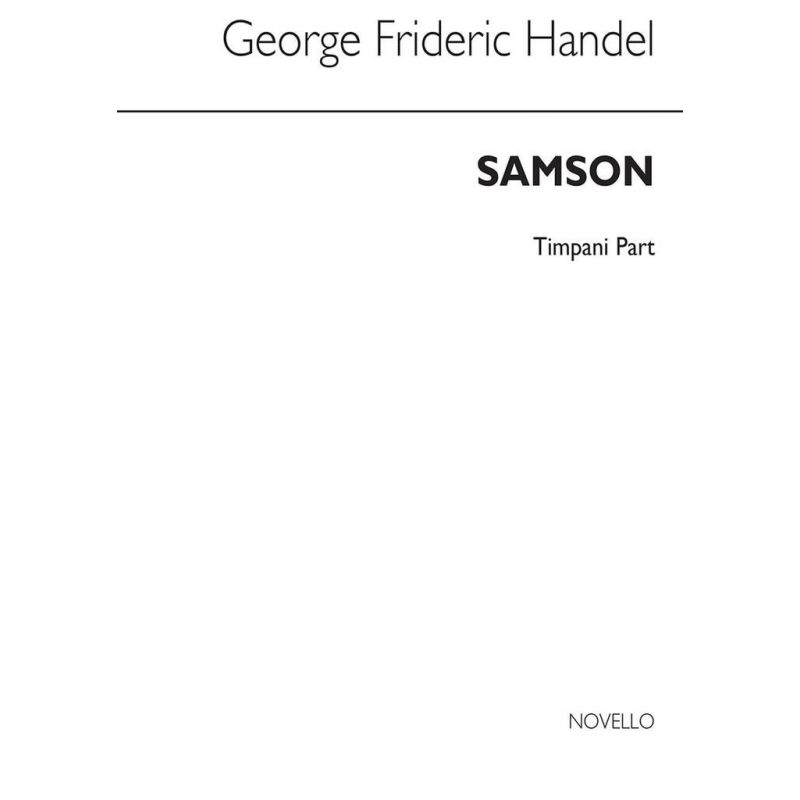 Händel, Georg Friedrich - Samson (Timpani Part)
