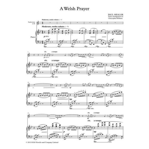 Mealor, Paul - A Welsh Prayer (euphonium and piano)
