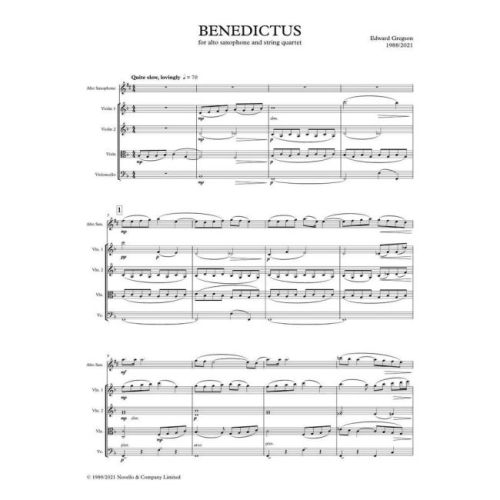 Gregson, Edward - Benedictus (from Missa Brevis Pacem)