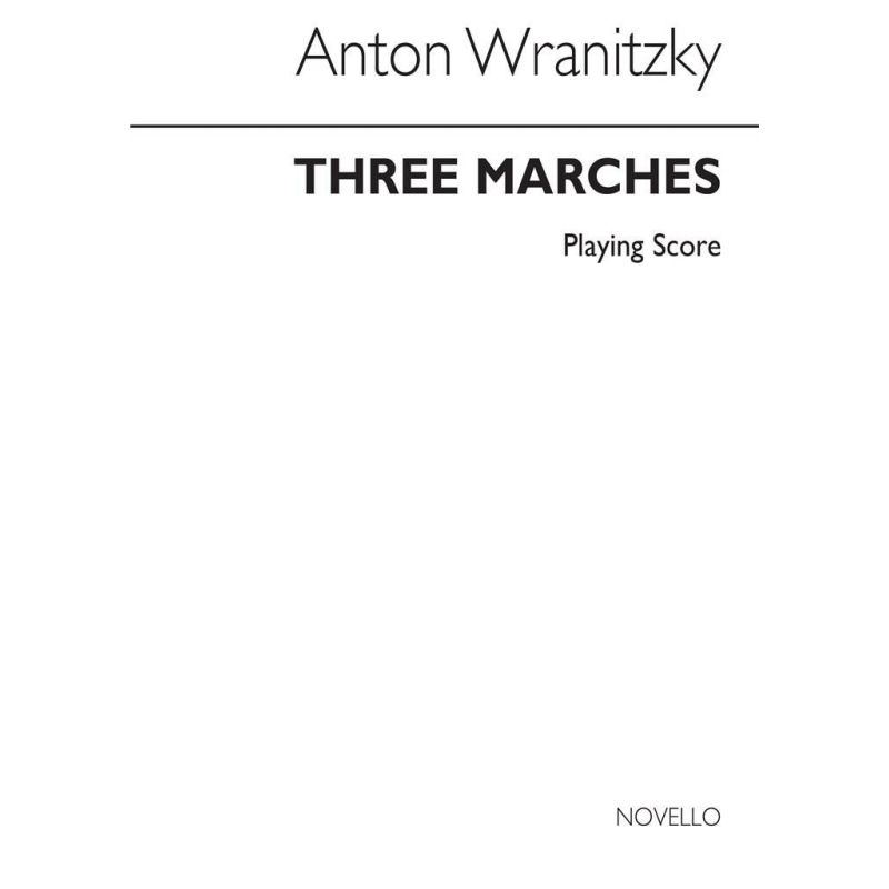 Wranitzky, Anton - Three Marches for Three Clarinets (Player's Score)