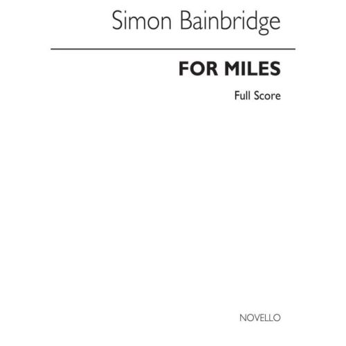 Bainbridge, Simon - For...