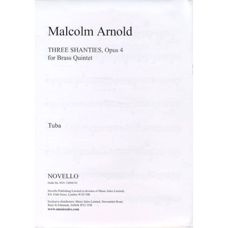 Arnold, Malcolm - Three Shanties Op.4 (Parts)